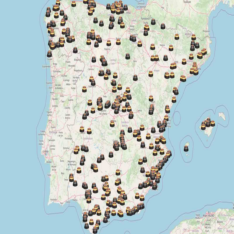 Ahora es posible visualizar en tiempo real todas las balizas V16 activadas en este mapa. Ahora es posible visualizar en tiempo real todas las balizas V16 activadas en este mapa.