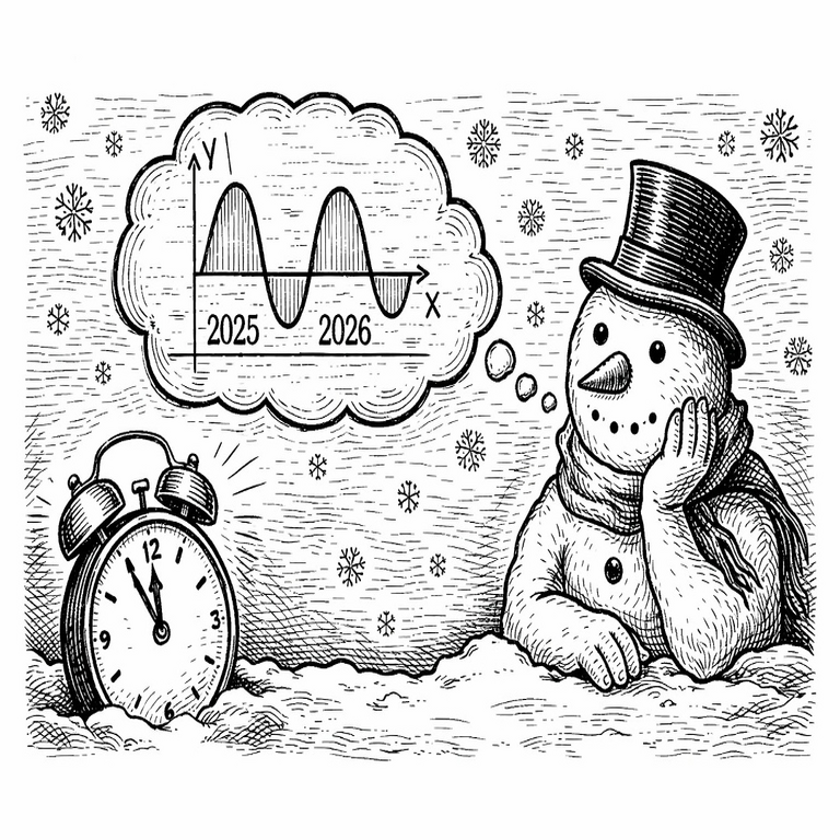 Detoxificación cerebral de Año Nuevo: ¿por qué escribimos «2025» en 2026? (y experimento en Matlab)