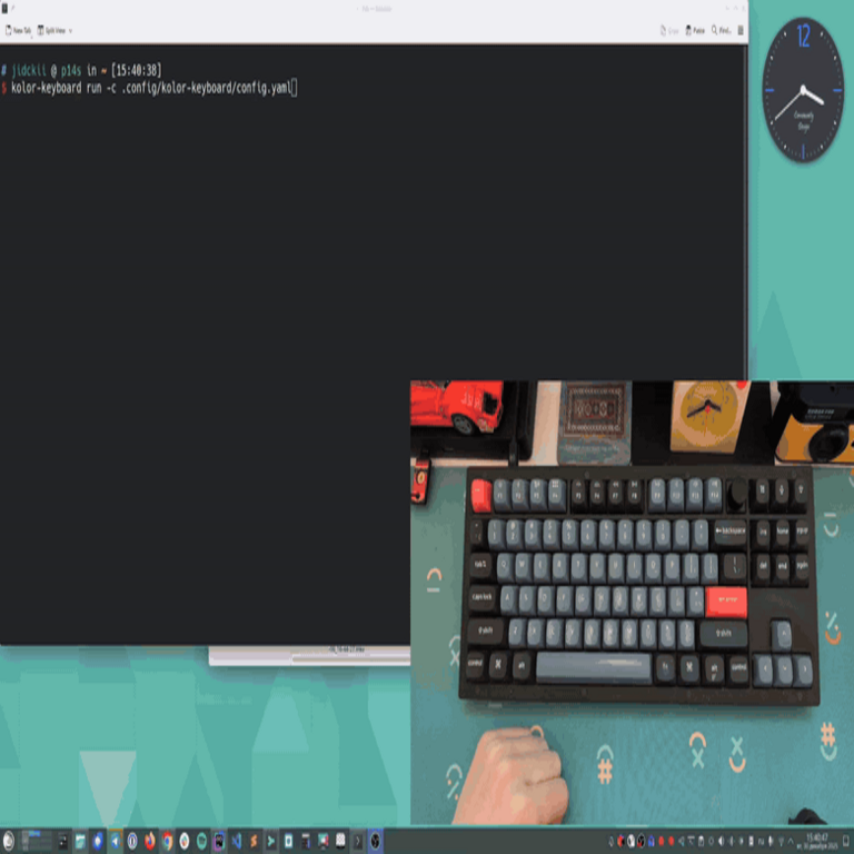 Kolortebclado: representamos la bandera del idioma de la distribución del teclado mediante la iluminación RGB.