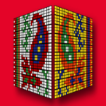 Cómo ensamblar una mosaico simple de dos caras utilizando cubos de Rubik