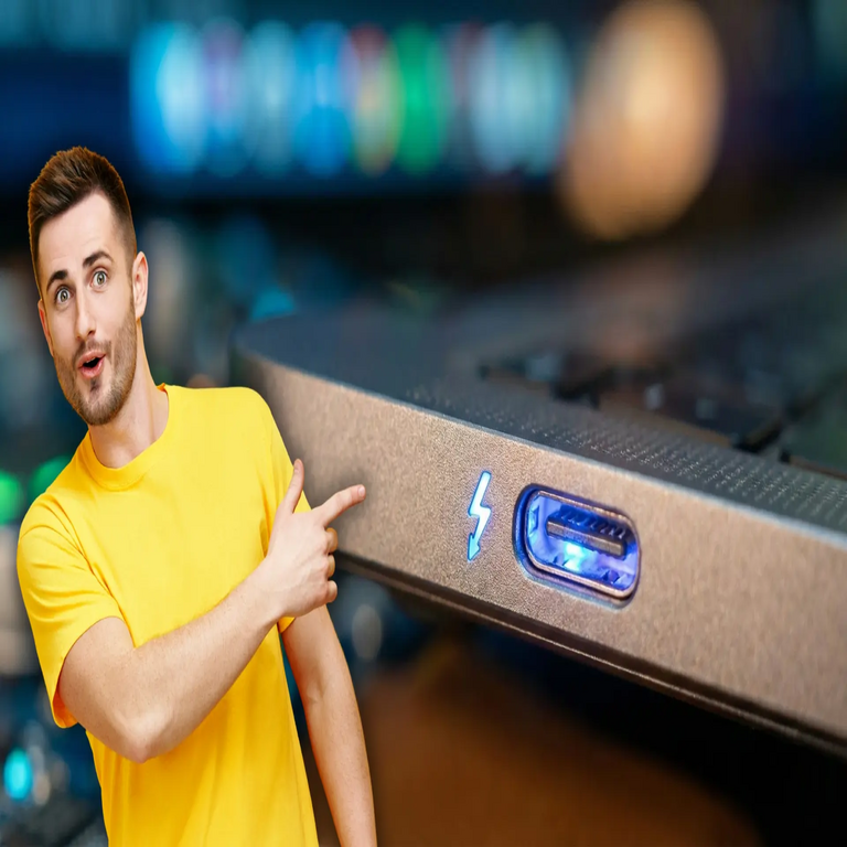 ¿Qué representa el símbolo de rayo en ciertos puertos de su PC: aparenta ser un USB-C, pero no lo es, ya que se trata de una tecnología considerablemente superior?