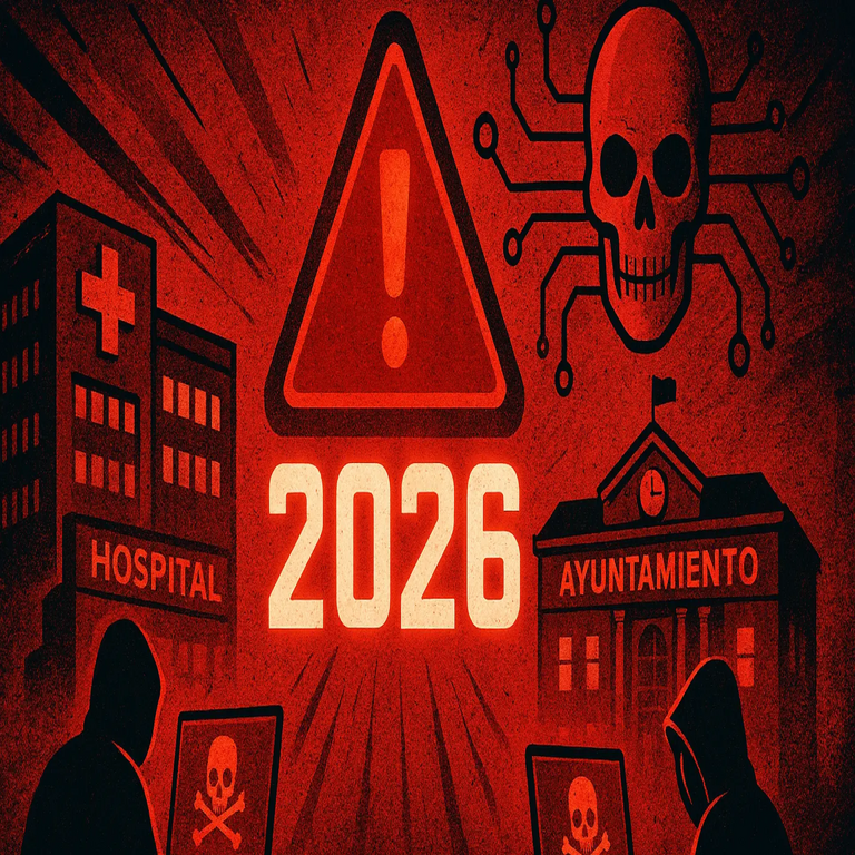 La inminente gran crisis se producirá en 2026: hospitales y ayuntamientos, principales blancos del cibercrimen.