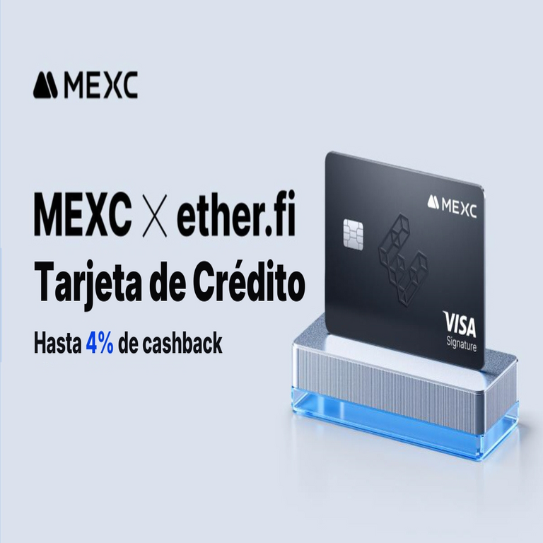 MEXC y ether.fi introducen una tarjeta de crédito que ofrece un 4% de reembolso en efectivo.