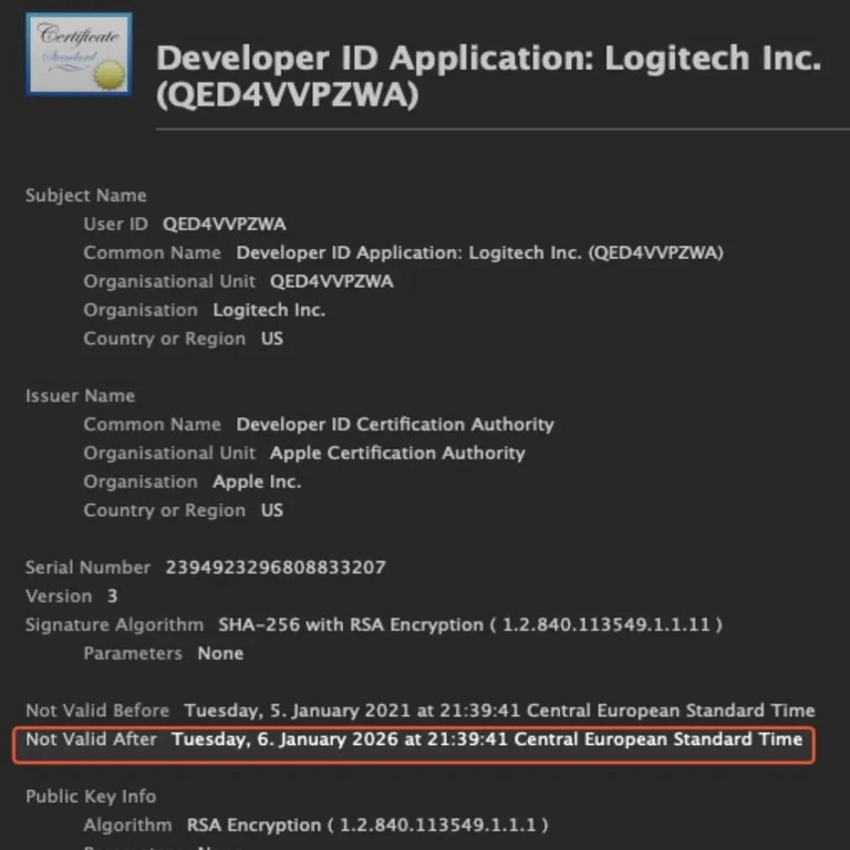 Logitech olvidó renovar su certificado de desarrollador, lo que convirtió a millones de ratones en dispositivos inútiles para macOS.