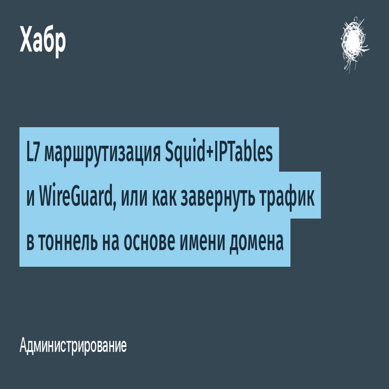 Enrutamiento en capa 7 con Squid + IPTables y WireGuard: cómo encapsular el tráfico en un túnel basado en el nombre de dominio