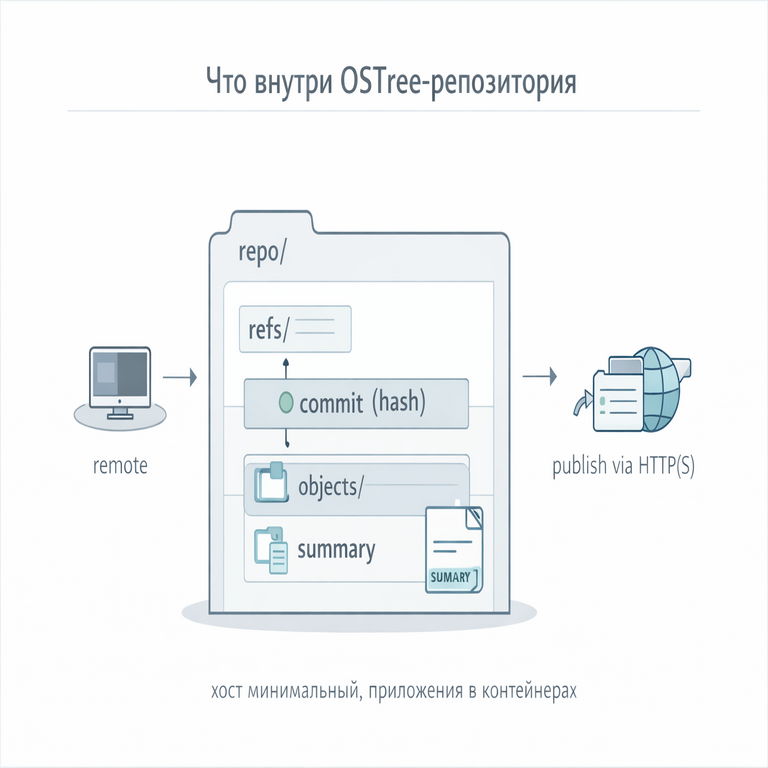 OSTree sin magia: actualizaciones atómicas, repositorio e imagen de cliente implementados de forma manual