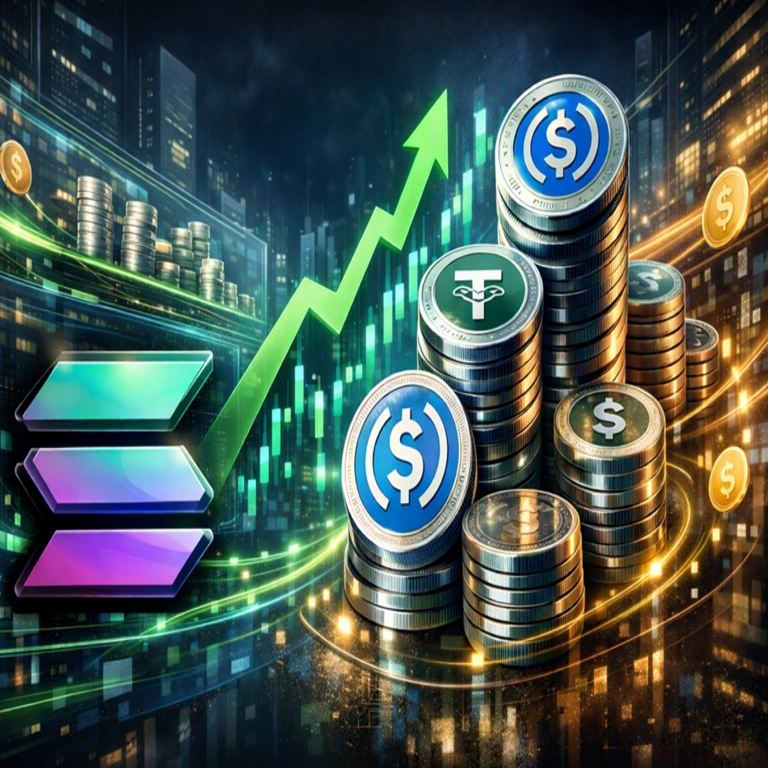Aumentó bruscamente la capitalización de mercado de las stablecoins en la blockchain de Solana.