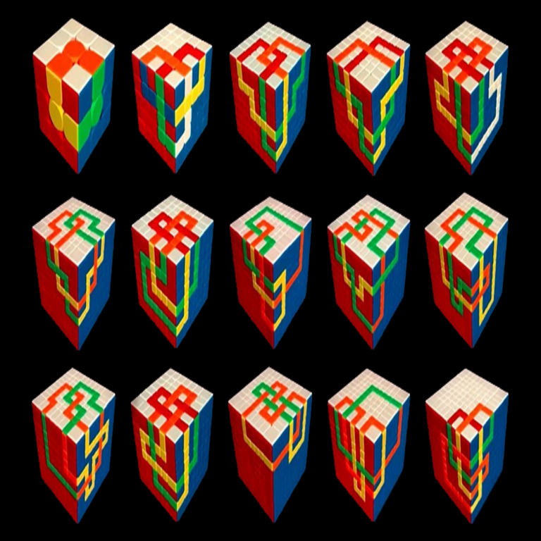 Proyecciones fotogénicas de nudos en cubos de Rubik de tamaño n×n×n