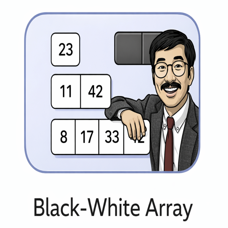 Arreglo Negro-Blanco: nueva estructura de datos con O(log N) asignaciones de memoria