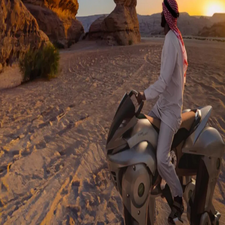 Descripción del robot ecuestre propulsado por hidrógeno y sus capacidades operativas.