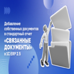 Incorporación de documentos personalizados al informe estándar de documentos relacionados en 1C:ERP 2.5