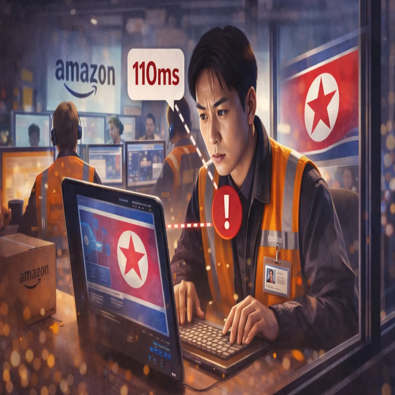 Un infiltrado norcoreano empleado en Amazon fue identificado mediante un retraso de solo 110 milisegundos.