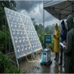 Investigadores logran crear un sistema que transforma las gotas de lluvia en energía eléctrica.