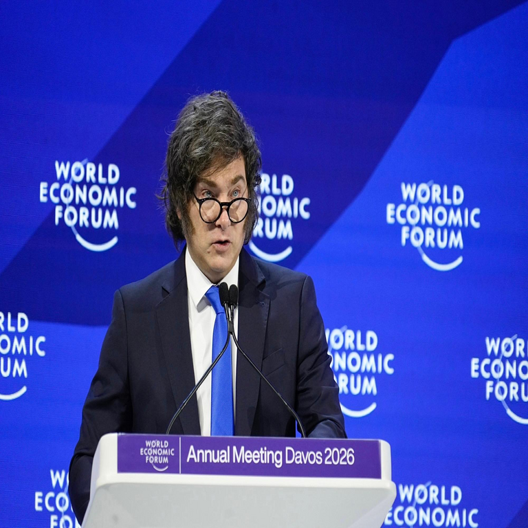 Javier Milei declara en Davos que todos los escenarios distópicos relacionados con la inteligencia artificial carecen de sustento.