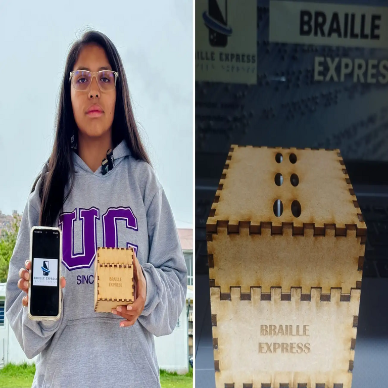 En Perú, una estudiante universitaria crea una herramienta que convierte texto digital en Braille en tiempo real.