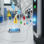 Cargar el teléfono móvil en espacios públicos podría exponerlo a riesgos de malware.