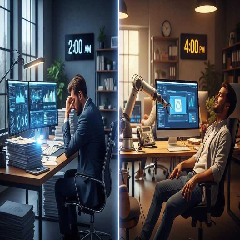 La inteligencia artificial disminuye las horas de trabajo, aunque directivos y empleados interpretan su influencia de manera distinta.