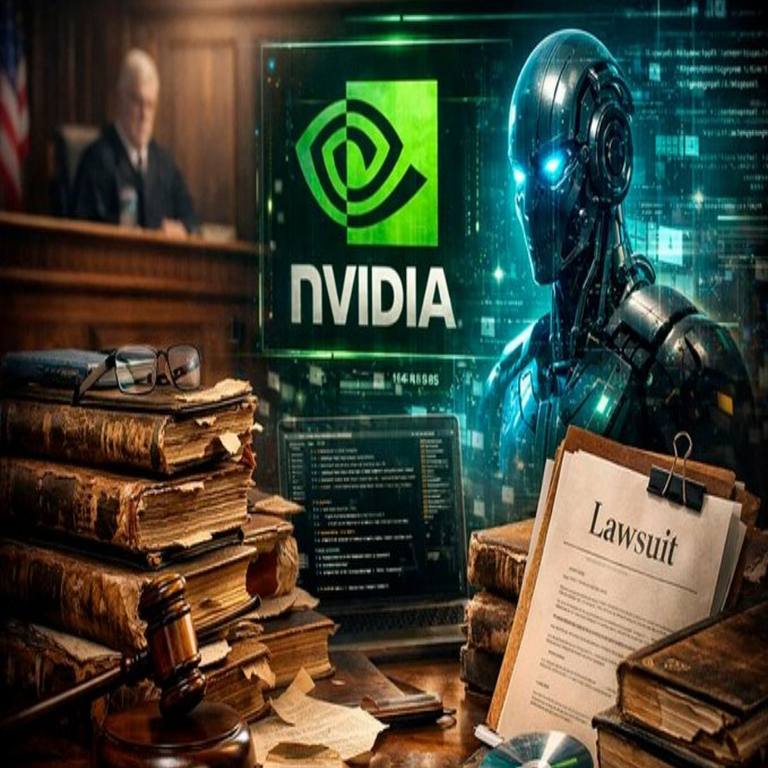 NVIDIA enfrenta una demanda judicial por utilizar 500 terabytes de libros pirateados en el entrenamiento de su inteligencia artificial.