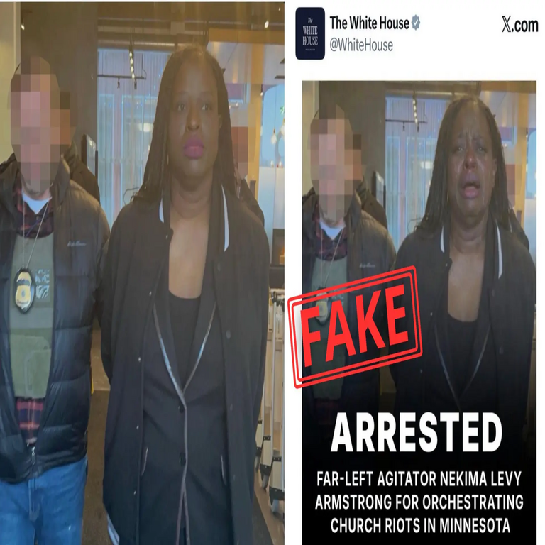 La administración de la Casa Blanca emplea inteligencia artificial para modificar el rostro de una manifestante arrestada, alterándolo de modo que exprese llanto en lugar de aparentar valentía.