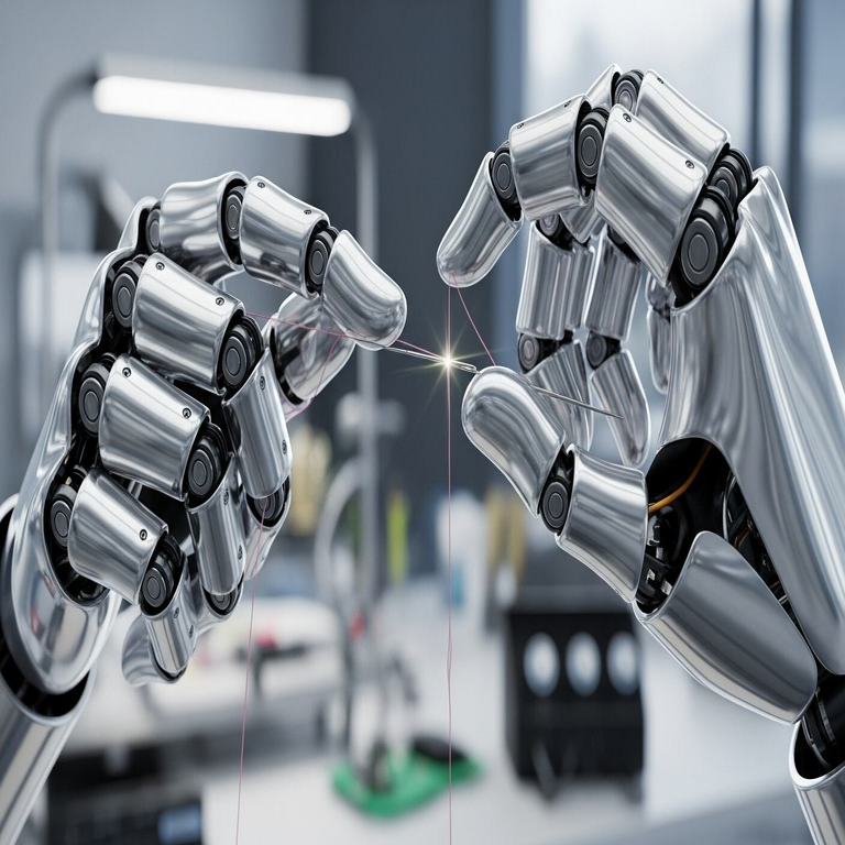 Un robot humanoide consigue enhebrar un hilo en una aguja, destacando por su notable precisión técnica.