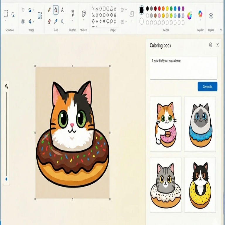 La aplicación Paint introduce una nueva funcionalidad basada en inteligencia artificial que los usuarios de Windows 11 aguardaban: plantillas de gatitos para colorear. La aplicación Paint introduce una nueva funcionalidad basada en inteligencia artificial que los usuarios de Windows 11 aguardaban: plantillas de gatitos para colorear.