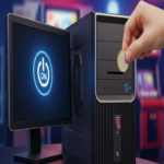 Un creador de contenido en YouTube desarrolló una computadora personal que se activa exclusivamente al insertar una moneda, de esta forma opera el ingenioso dispositivo.