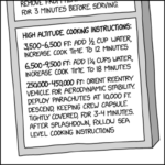 Instrucciones de cocina a gran altitud de XKCD por Randall Munroe