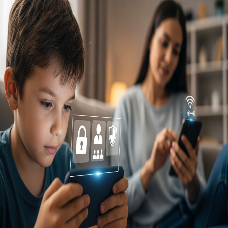 Procedimiento para habilitar restricciones que regulen los contenidos accesibles a mi hijo en su dispositivo móvil.