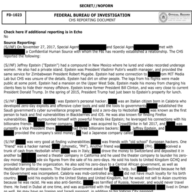 El Departamento de Justicia publica detalles sobre un presunto hacker talentoso que trabajaba para Jeffrey Epstein.