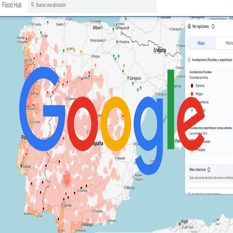 Verificar el riesgo de inundaciones en tu vecindario, pueblo o ciudad mediante Google Flood Hub desde un dispositivo móvil, sin requerir aplicaciones adicionales.