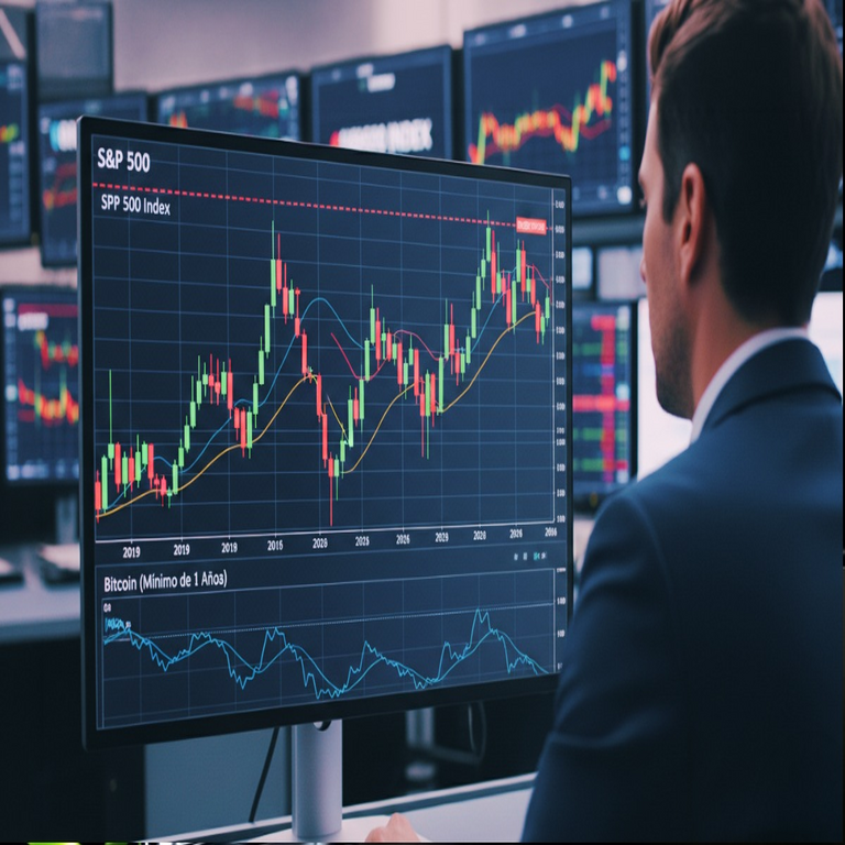 El índice S&P 500 se aproxima a un nuevo récord histórico, en contraste con la caída del bitcoin a su nivel más bajo en dos años.