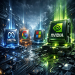 Meta, Google y Microsoft compiten contra Nvidia mediante el desarrollo de chips especializados en inteligencia artificial para liderar la próxima década.