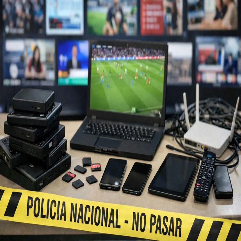 La Policía Nacional desmantela en España una operación de IPTV pirata en 2026, infligiendo un nuevo revés a estas actividades ilícitas.