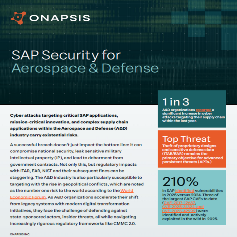 Seguridad de SAP para el sector aeroespacial y de defensa.