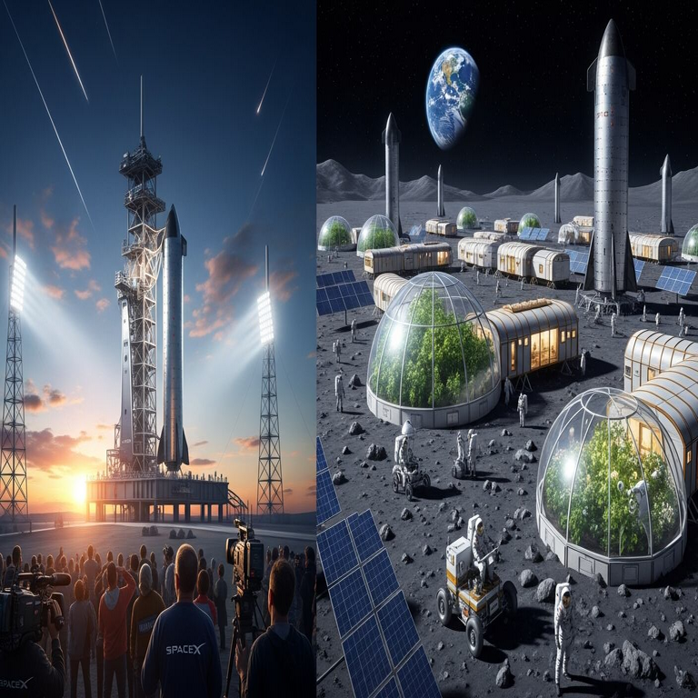 Elon Musk abandona su proyecto de exploración marciana y se integra a la competencia por la colonización de la Luna.