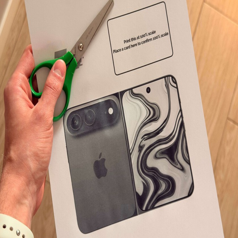 Apple aún no ha lanzado su iPhone plegable, pero es posible ensamblar uno de forma personalizada hoy mismo mediante el uso de una impresora y tijeras.
