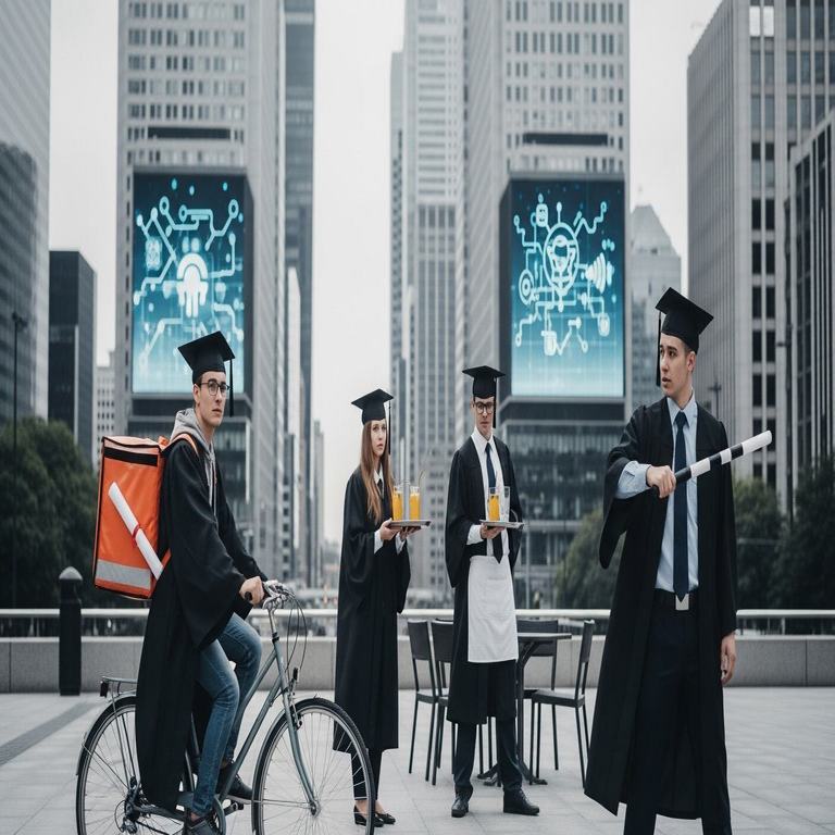 De médicos a repartidores: la problemática de la sobrecalificación que afecta a la Generación Z.