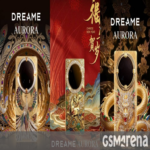 Dreame presenta el teléfono Gilded Aurora con acabado dorado y tres diseños impregnados de simbolismo.