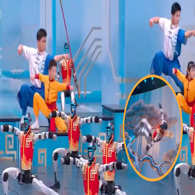 Robots humanoides ejecutan saltos acrobáticos y rutinas de kung fu sincronizadas, generando asombro durante la gala del Año Nuevo chino.