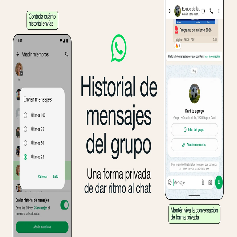 Si te han incorporado a un grupo de WhatsApp, ahora será más sencillo actualizarte con la información pendiente.