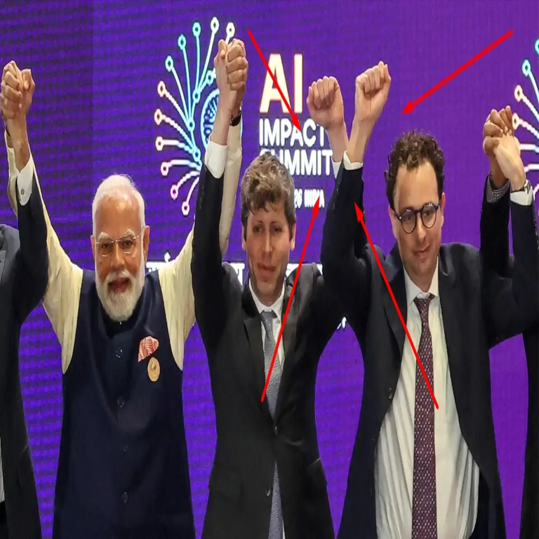 Sam Altman contra Dario Amodei: lo que se oculta detrás de la fotografía viral de la cumbre de inteligencia artificial que insinúa una ‘guerra fría’ entre OpenAI y Anthropic