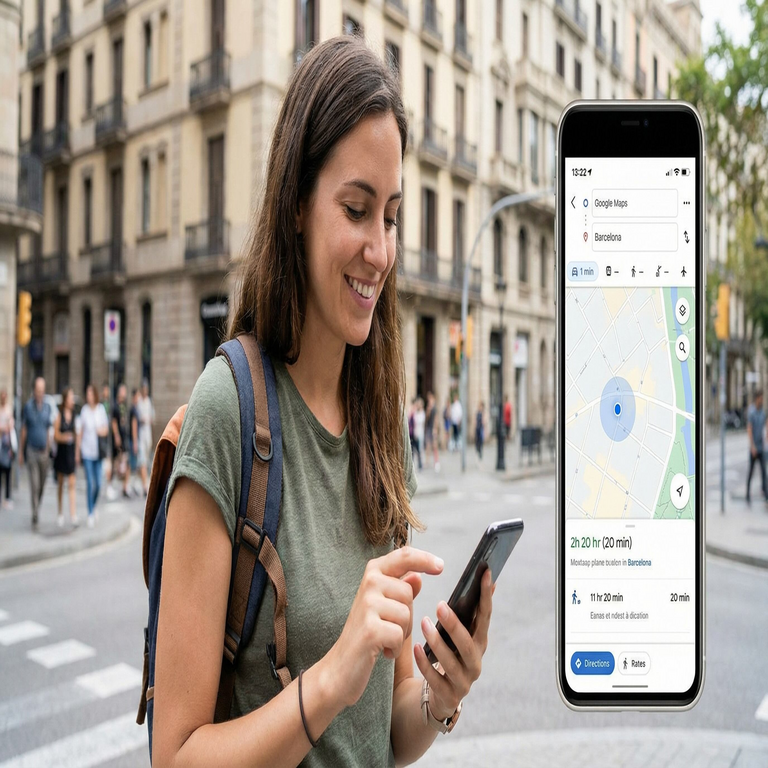 Google Maps: significado del punto azul y método para determinar la ubicación en tiempo real.