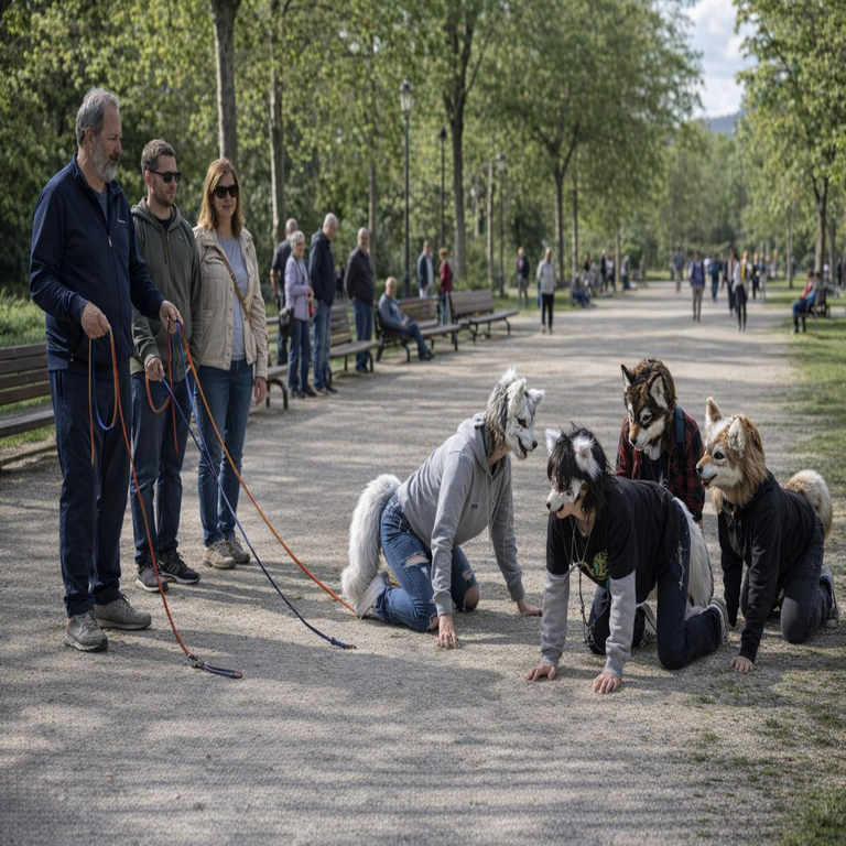 Tras la controversia en torno a los therians, emerge el pasatiempo del dogging: caminatas sin can real y con un entrenador en Europa. Tras la controversia en torno a los therians, emerge el pasatiempo del dogging: caminatas sin can real y con un entrenador en Europa.