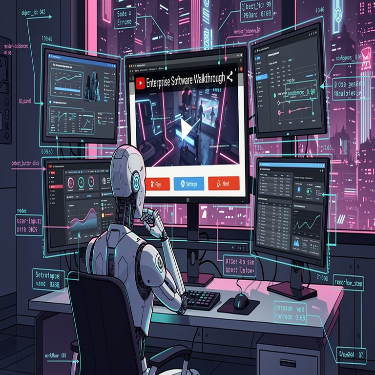 Aprendizaje por imitación visual: Guidde entrena agentes de IA mediante videos de expertos humanos en lugar de documentación.