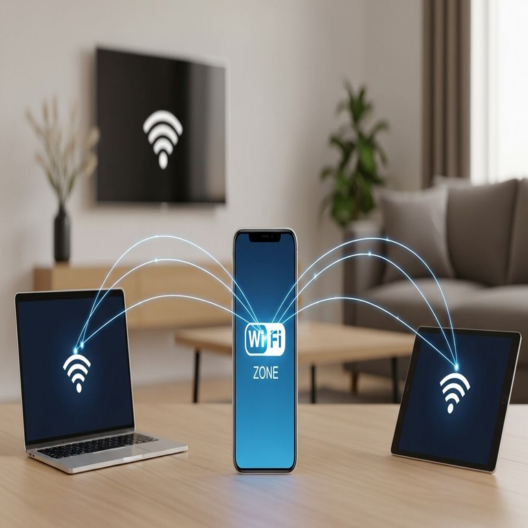 La técnica para transformar el teléfono móvil en un router y conectar múltiples dispositivos a la red de internet.