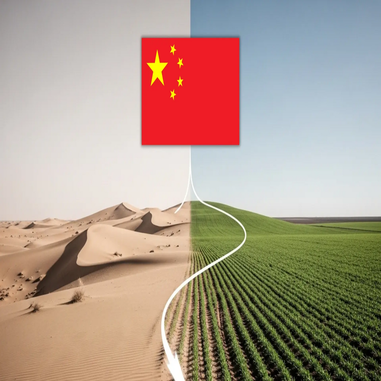China logra transformar la arena desértica en suelo fértil apto para el cultivo en un período de solo diez meses.
