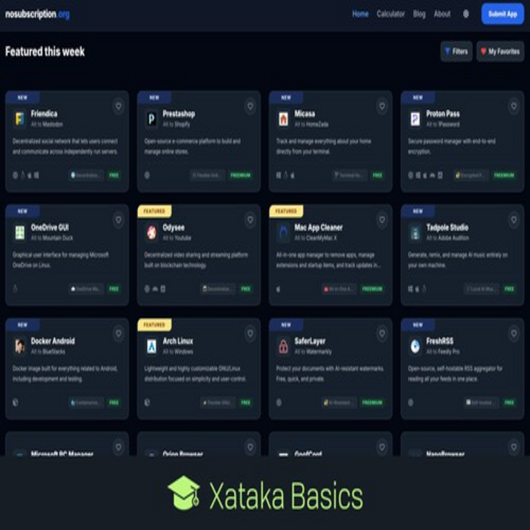 Despedida a las suscripciones: guía para identificar alternativas gratuitas, de código abierto o de pago único a servicios basados en suscripciones mediante esta plataforma web Despedida a las suscripciones: guía para identificar alternativas gratuitas, de código abierto o de pago único a servicios basados en suscripciones mediante esta plataforma web