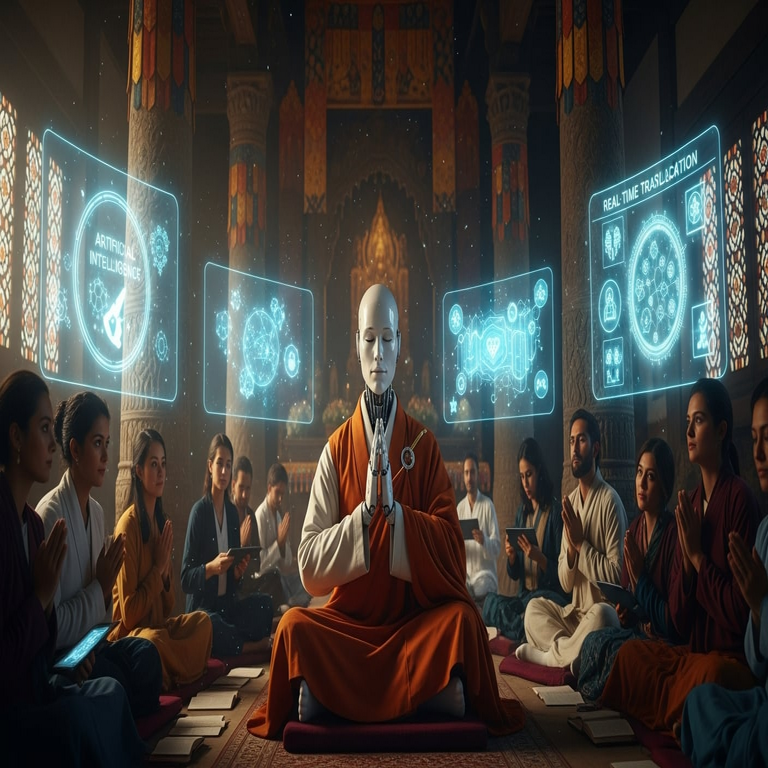 Japón introduce un robot equipado con inteligencia artificial diseñado para ofrecer consejos espirituales y apoyar en la ejecución de rituales. Japón introduce un robot equipado con inteligencia artificial diseñado para ofrecer consejos espirituales y apoyar en la ejecución de rituales.