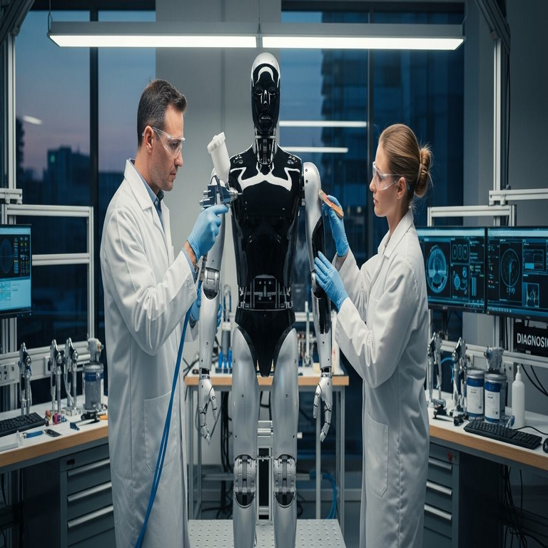 Investigadores desarrollan una piel electrónica que habilita a los robots a percibir la presencia de humanos en proximidad.