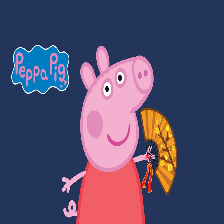 Representación de Peppa Pig en el universo de Sonic generada por inteligencia artificial.